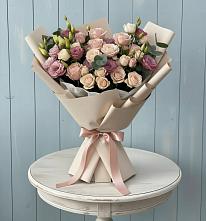 Букет цветов из:  Розы и Лизиантусы #REPLACE_PRED# Шувое