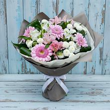 Букет цветов из:  Герберы, Альстромерии и Хризантемы в Шувое