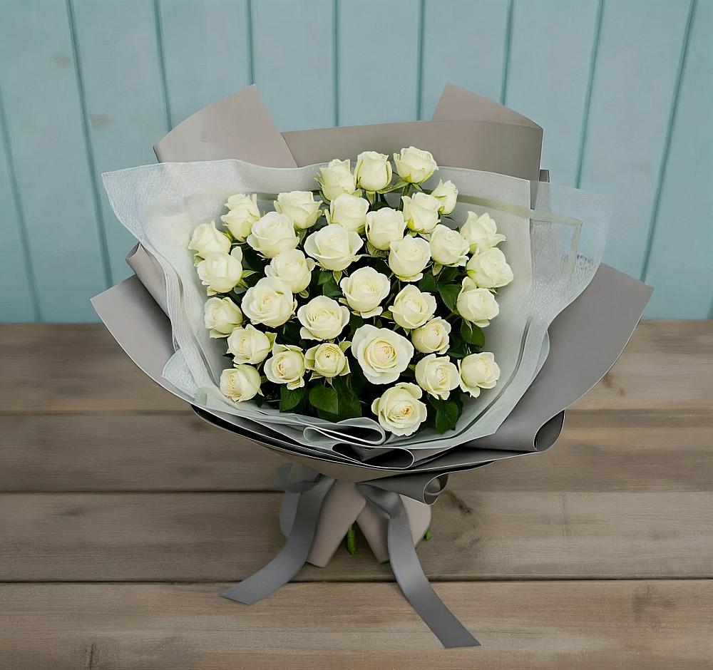Букет Белоснежная нежность в Шувое