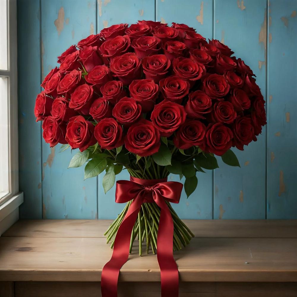 Букет Красные розы Блэк Меджик в Шувое