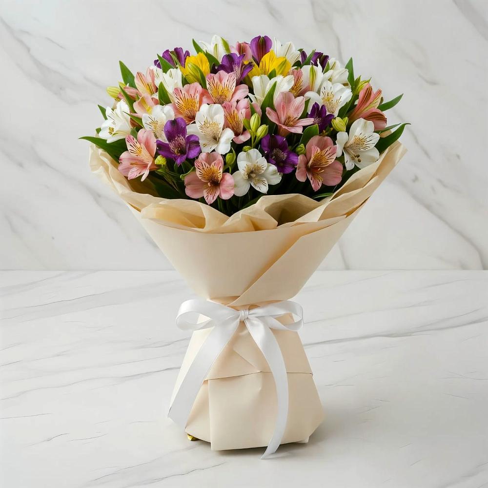 Букет цветов из: Альстромерии в Шувое