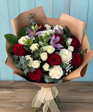 Букет цветов из:  Розы и Альстромерии в Шувое