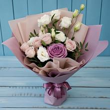 Букет цветов из:  Розы и Лизиантусы в Шувое