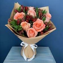 Букет цветов из:  Розы и Альстромерии в Шувое