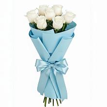 Букет 7 белых роз Проуд в Шувое