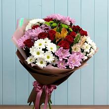 Букет цветов из:  Розы, Хризантемы и Альстромерии в Шувое