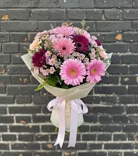 Букет цветов из:  Герберы и Хризантемы в Шувое