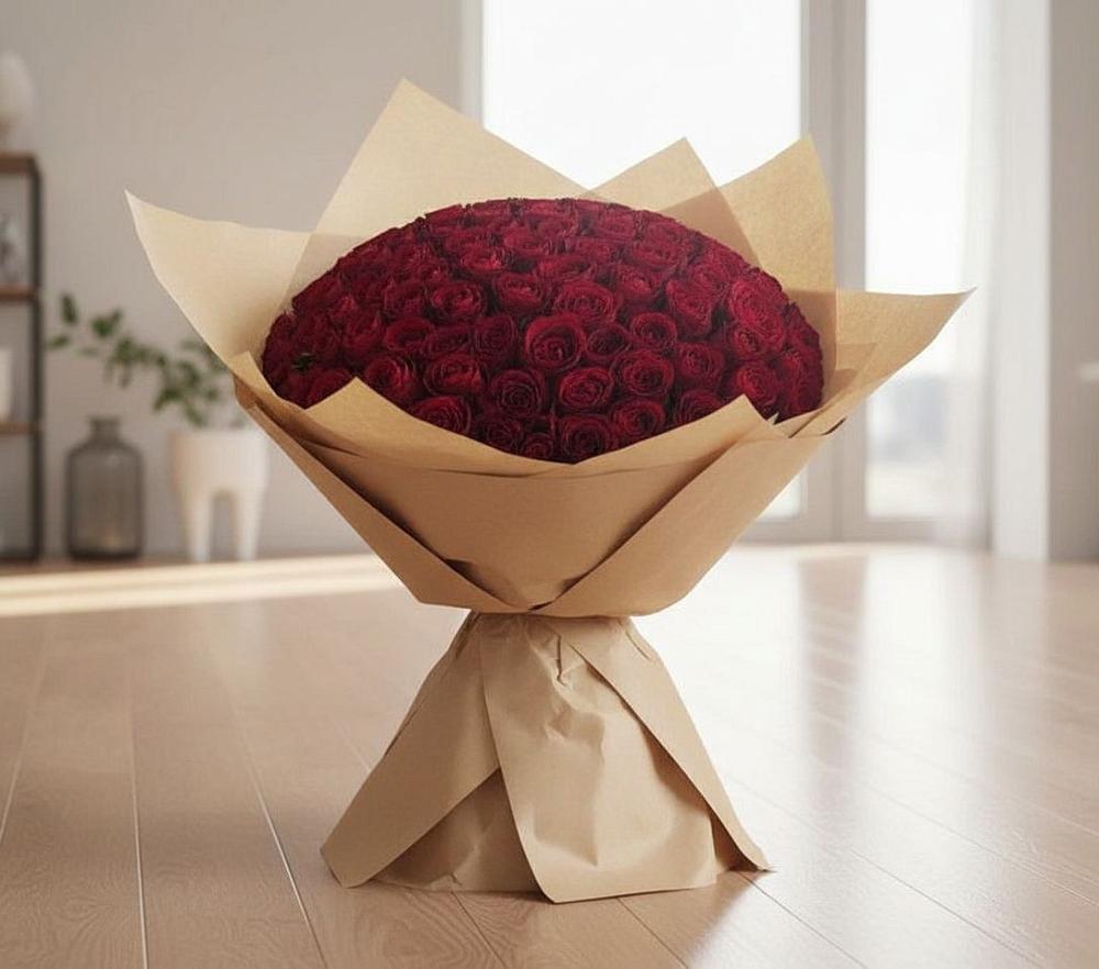 Букет 101 Красная роза в Шувое