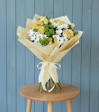 Букет цветов из:  Хризантемы и Розы в Шувое