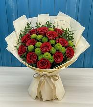 Букет цветов из:  Розы и Хризантемы в Шувое