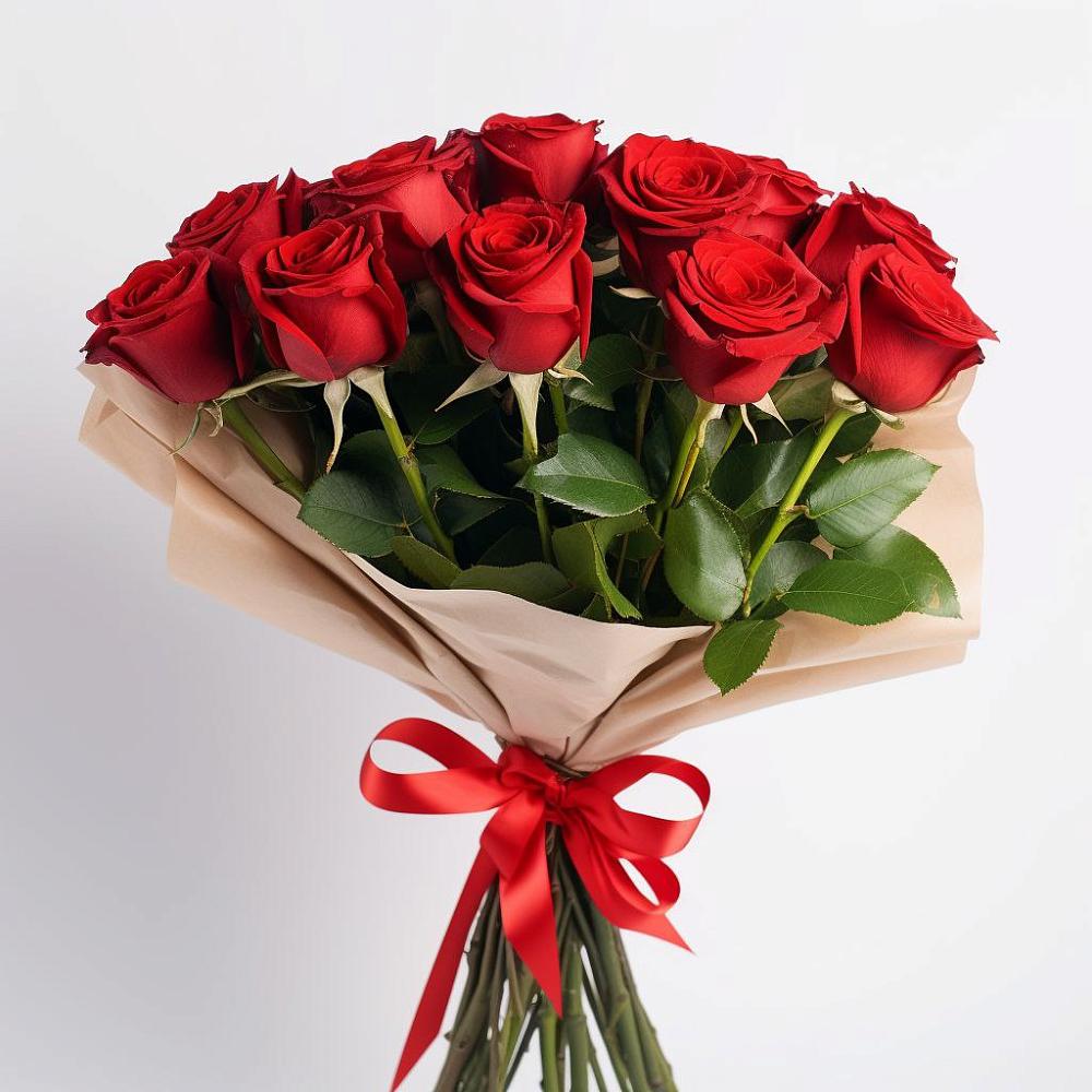 Букет 11 Красных роз Эдлесс Лав в Шувое
