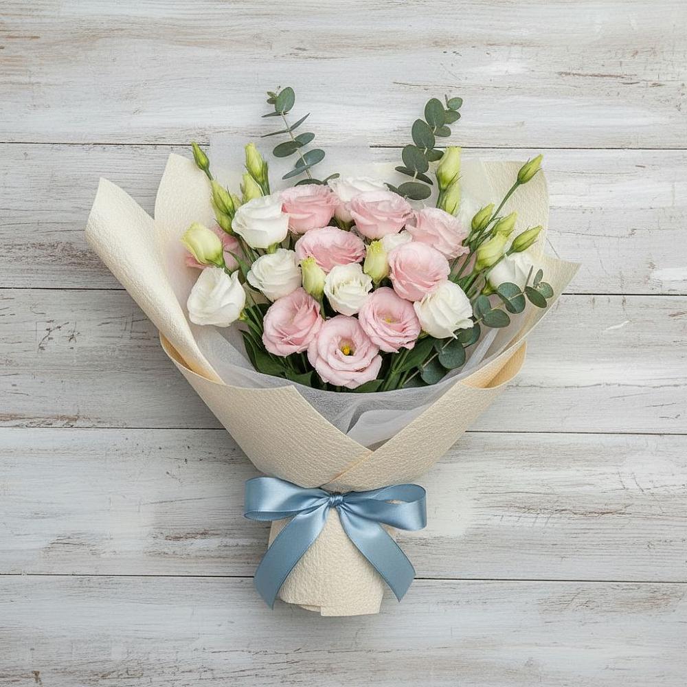 Букет цветов из: Лизиантусы в Шувое